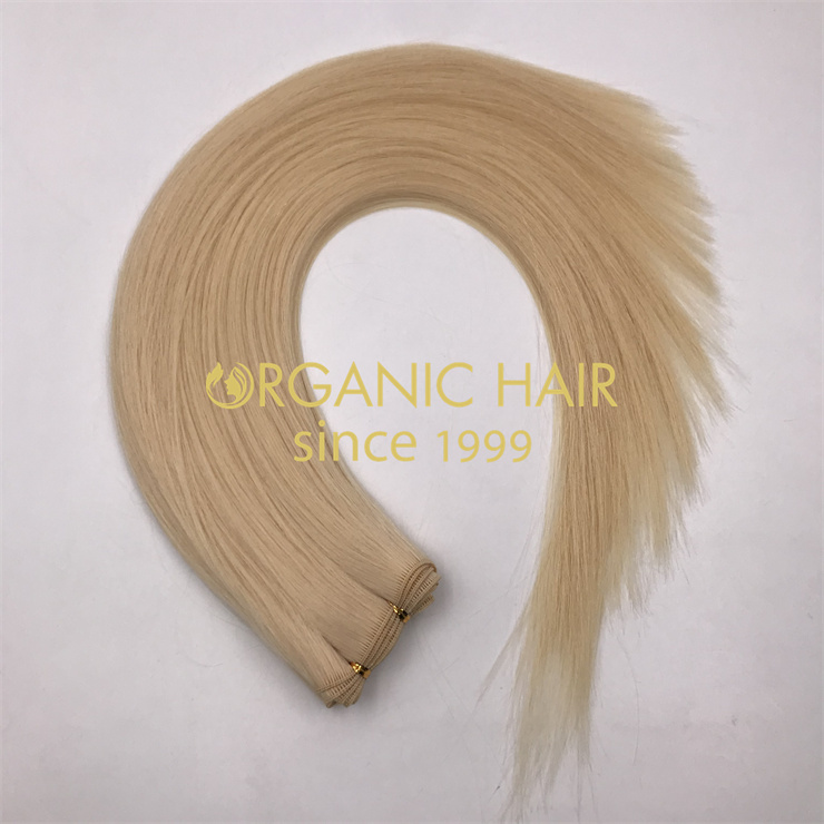 Custom hand tied extensions hair  wholesale H6